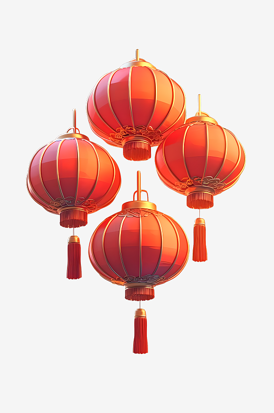 红灯笼中国风格节日素材