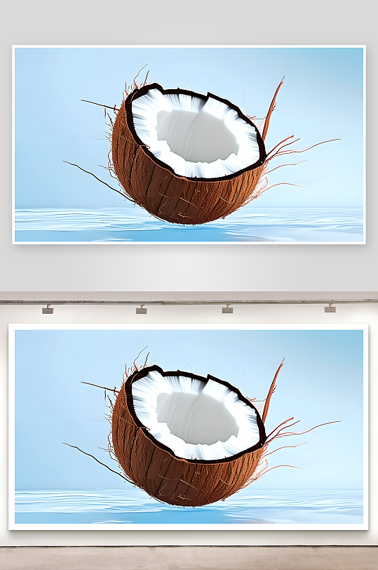椰子水和海洋3D效果