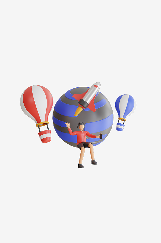 旅游3D模型源文件-众图网