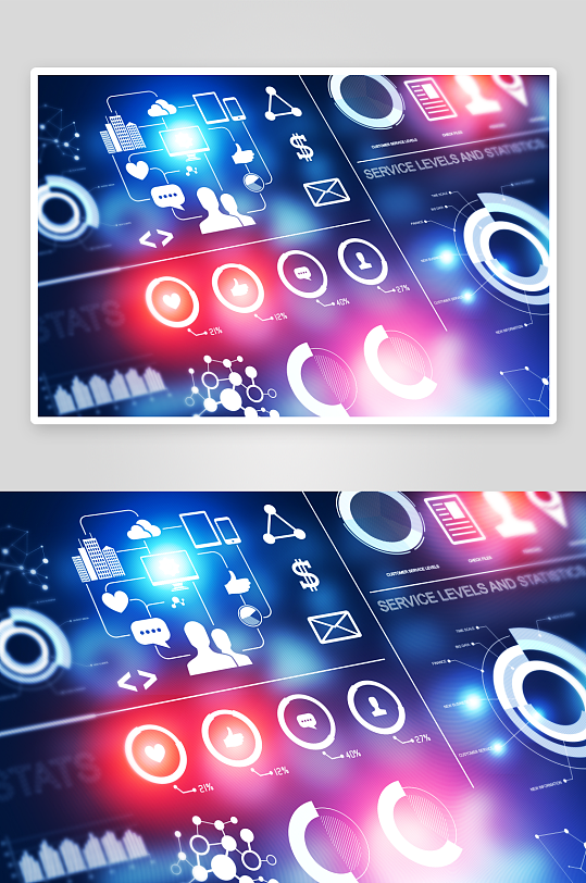 商务大数据看板表格展示