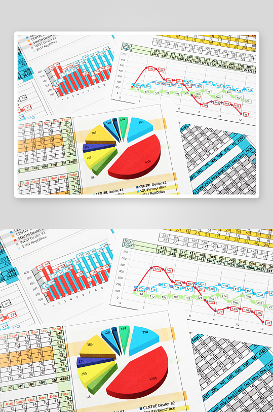 商务大数据看板表格展示