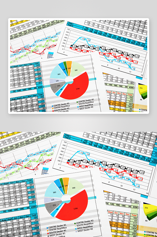 商务大数据看板表格展示