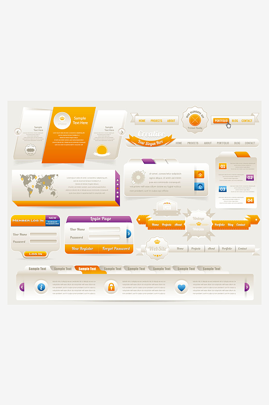 网站菜单网站标签设计