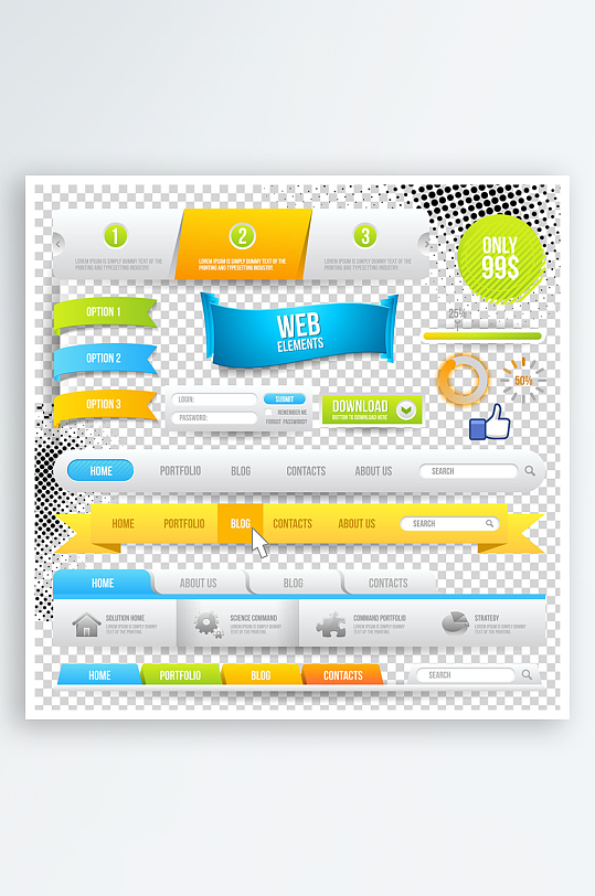 网站菜单网站标签设计