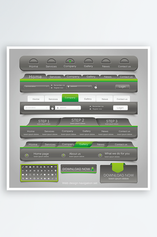 网站菜单网站标签设计