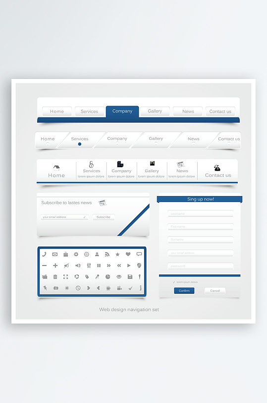 网站菜单网站标签设计