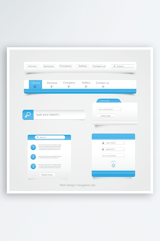 网站标签网站菜单设计