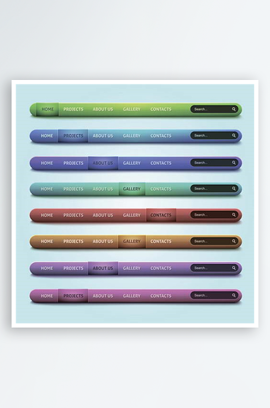 网页图标网站标签网站菜单设计