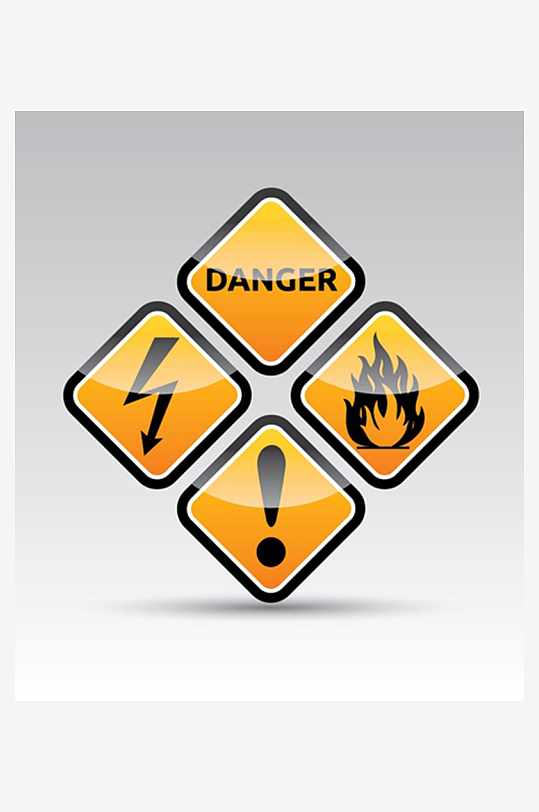 危险图标危险标志警告标志素材
