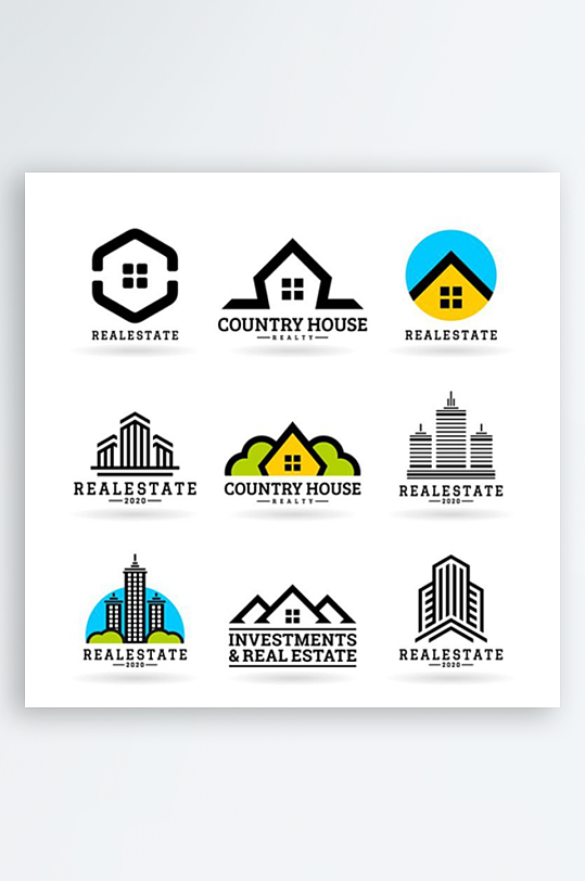 房子图标logo素材_房子图标logo模板_房子图标logo设计图片免费下载-众图网