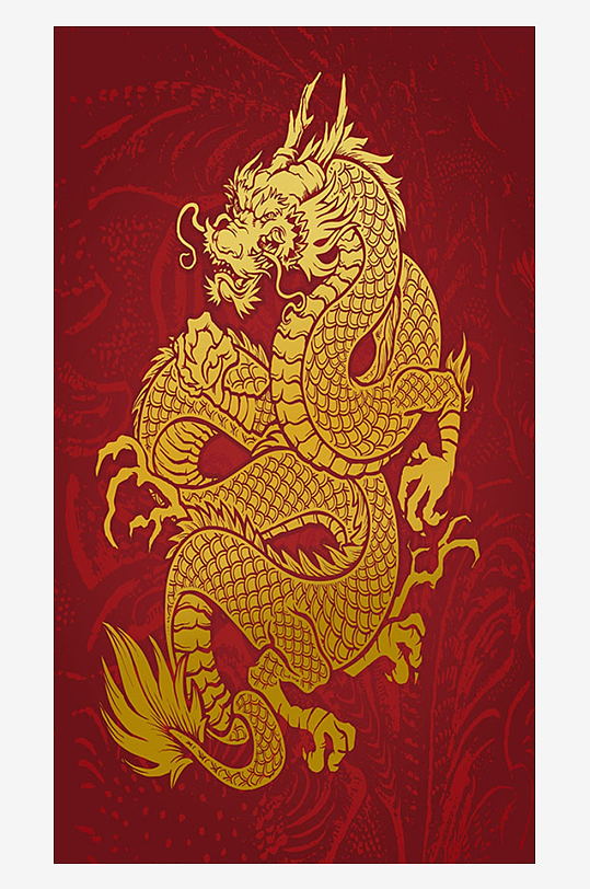 中国龙欧美哥特卡通设计