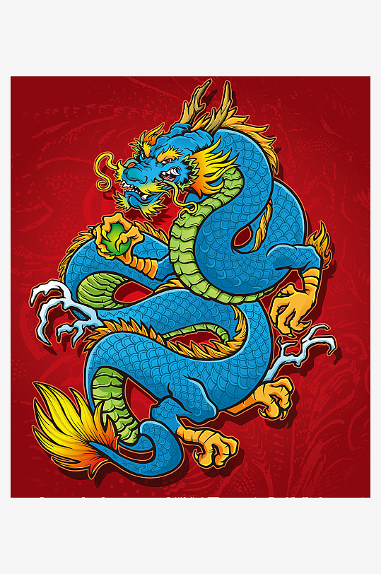 中国龙欧美哥特卡通设计