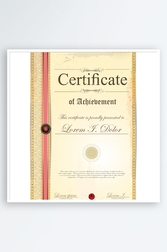 证书设计证明文件-众图网