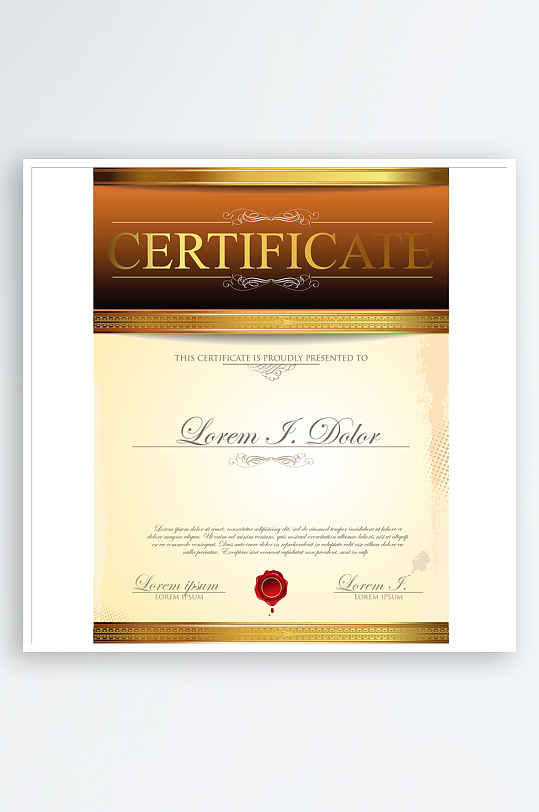 证书设计证明文件-众图网