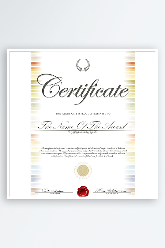 证书设计证明文件-众图网