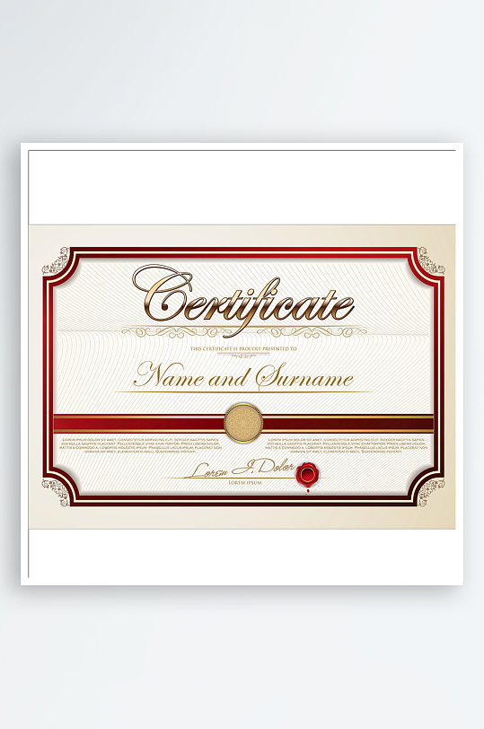 证书设计证明文件素材-众图网
