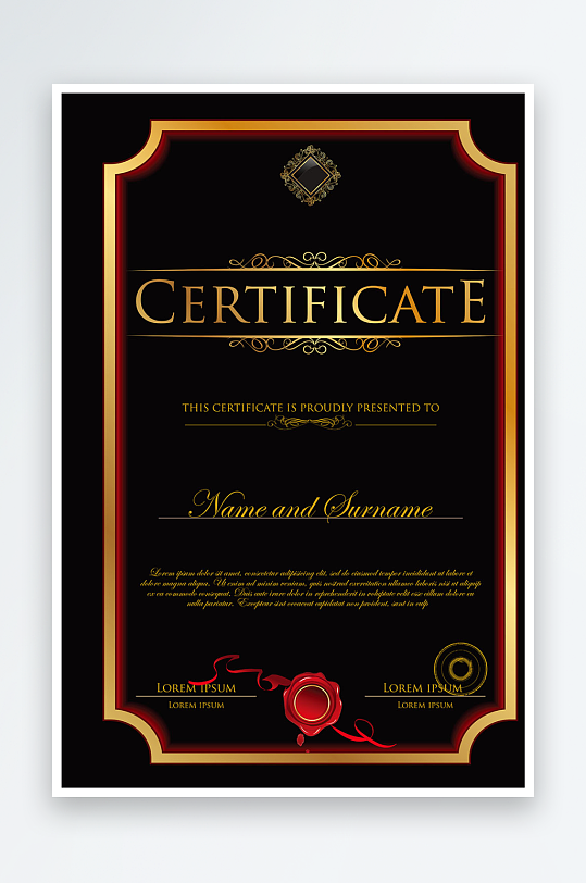 证书设计证明文件素材-众图网