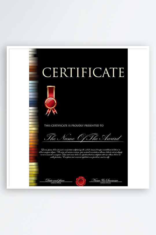 证书设计证明文件-众图网