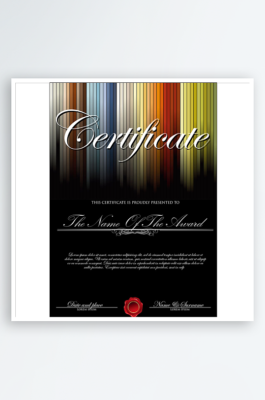 证书设计证明文件素材-众图网