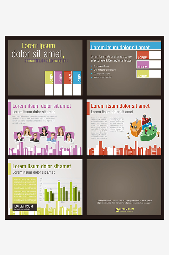 企业海报传单宣传折页素材-众图网