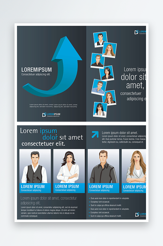 企业海报传单宣传折页素材-众图网