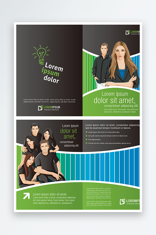 企业海报传单宣传折页素材-众图网