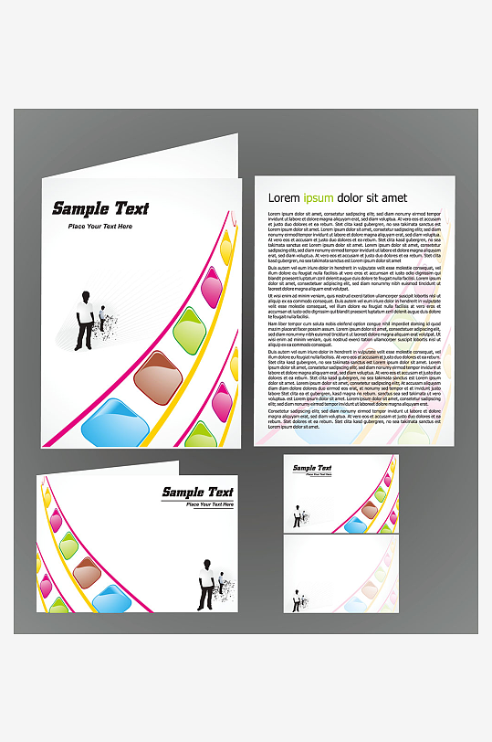 企业海报传单宣传折页素材-众图网