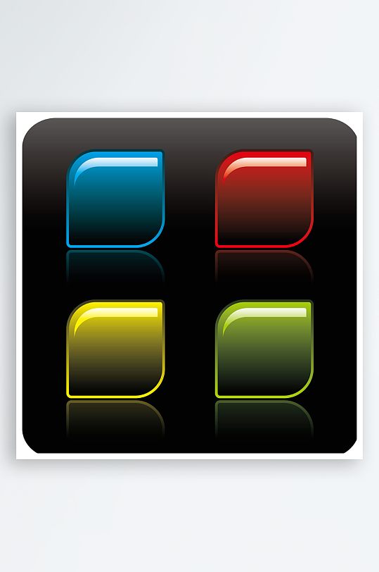 玻璃透明图标矢量设计素材-众图网