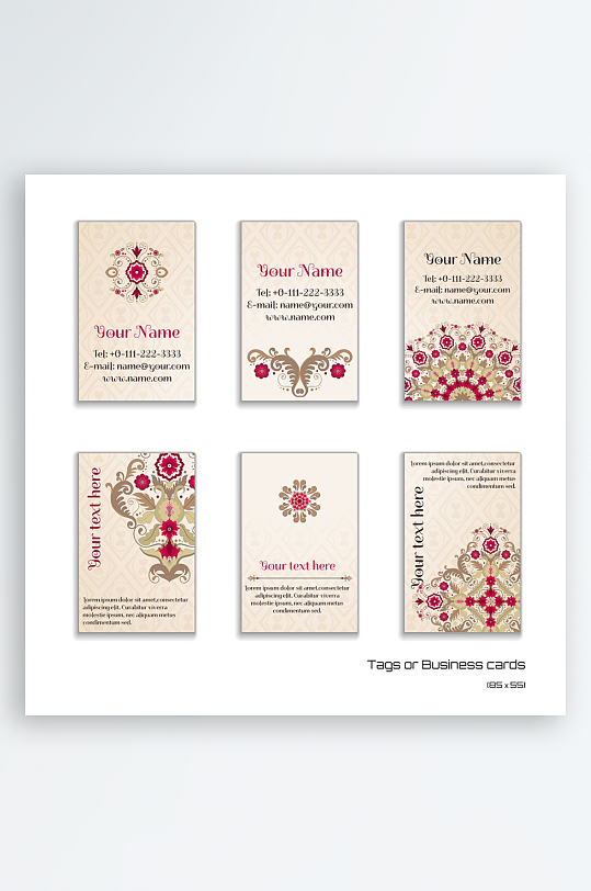 花纹样式传单折页-众图网