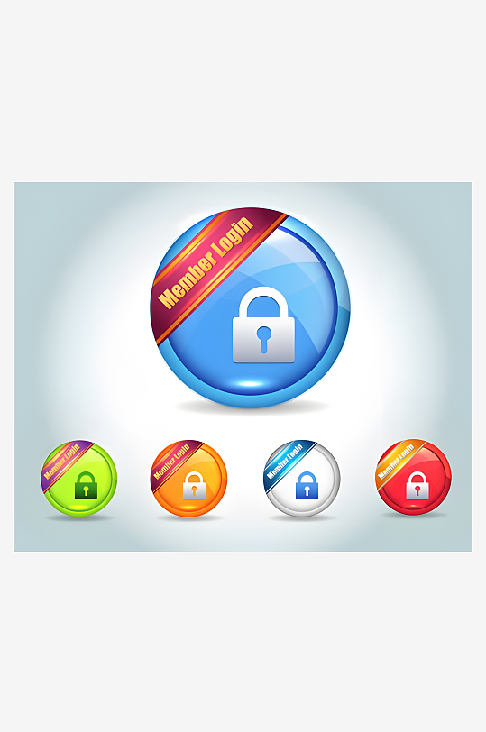 网站按钮网页元素设计