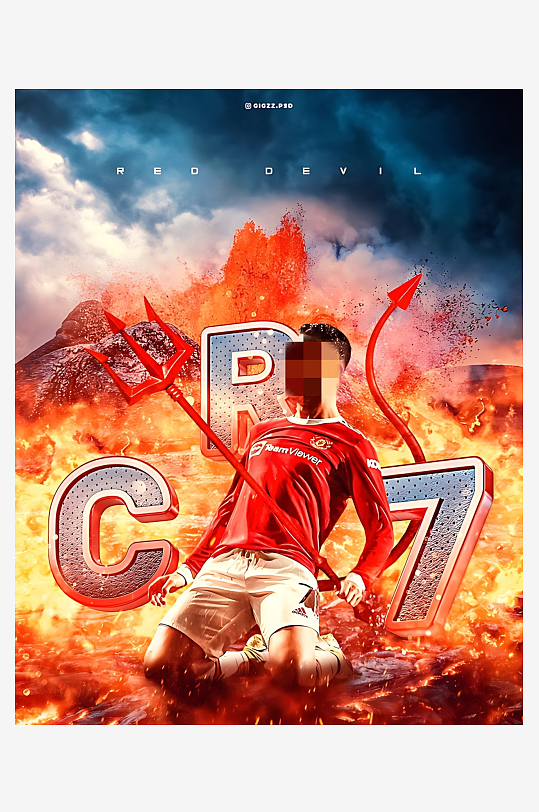 足球PSD分层设计素材-众图网