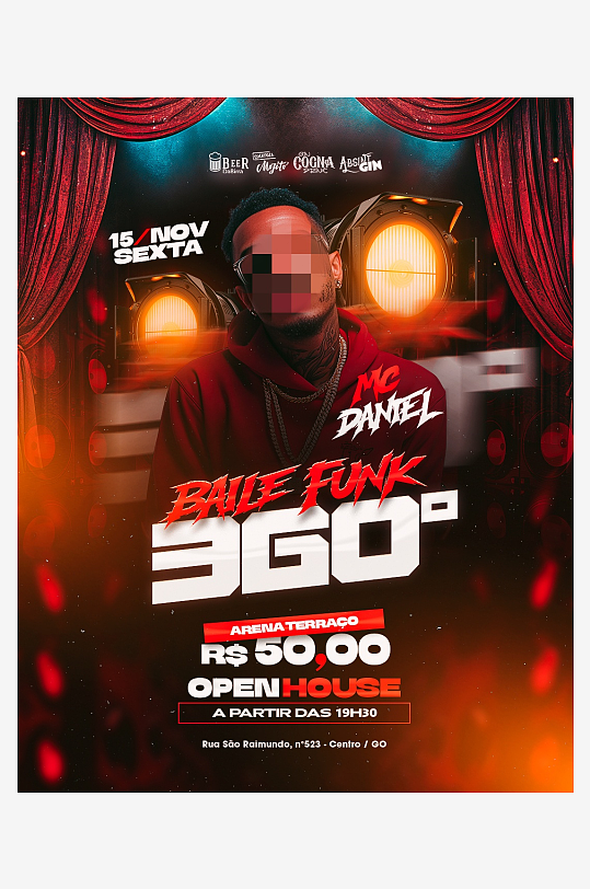 夜店演出广告PSD分层设计素材-众图网