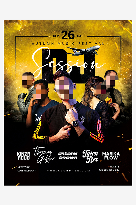 演出夜店派对PSD分层设计素材-众图网