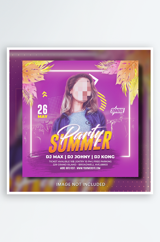 夜店演出演唱会PSD分层设计素材-众图网