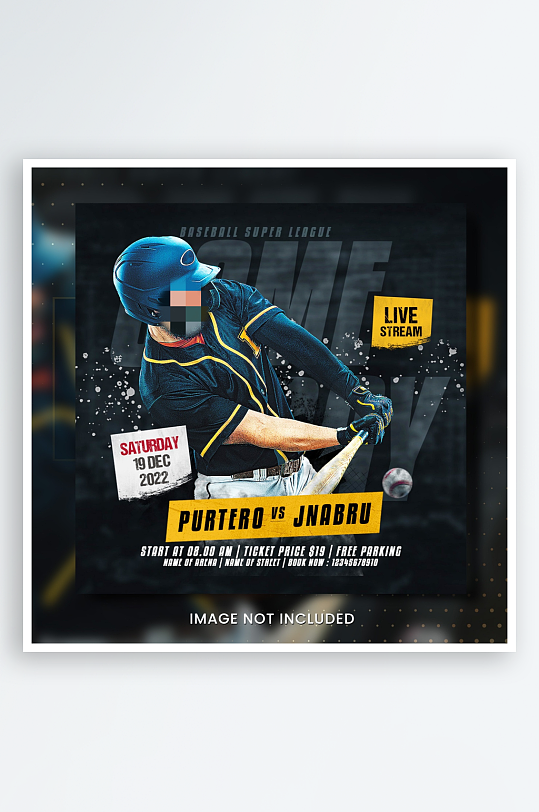 棒球PSD分层设计素材-众图网