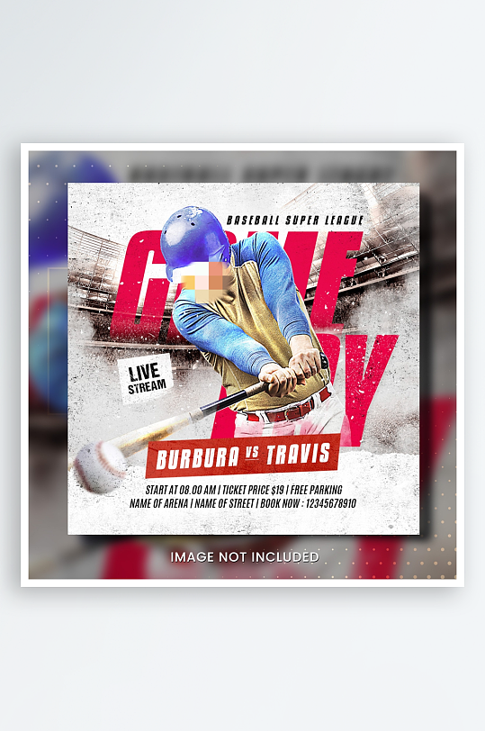 棒球PSD分层设计素材-众图网