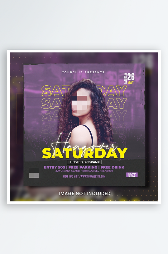 演出派对夜店PSD分层设计素材-众图网