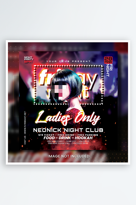 演出派对夜店PSD分层设计素材-众图网