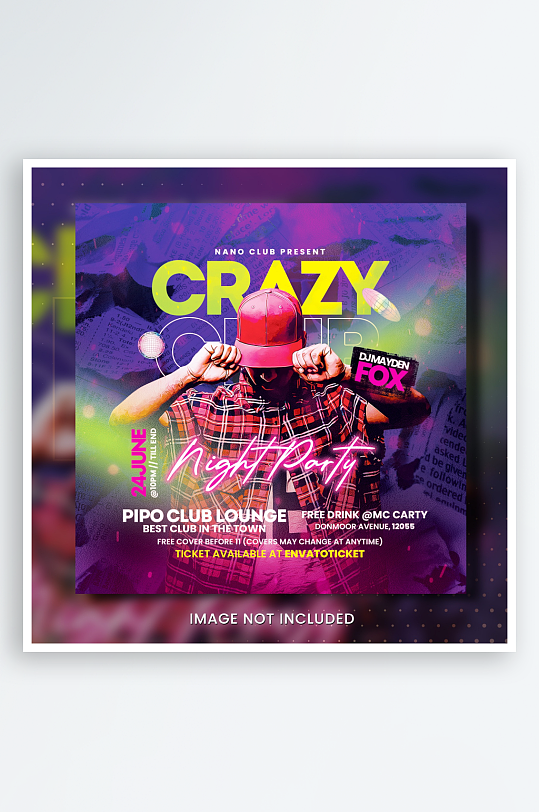 夜店派对PSD分层设计素材-众图网