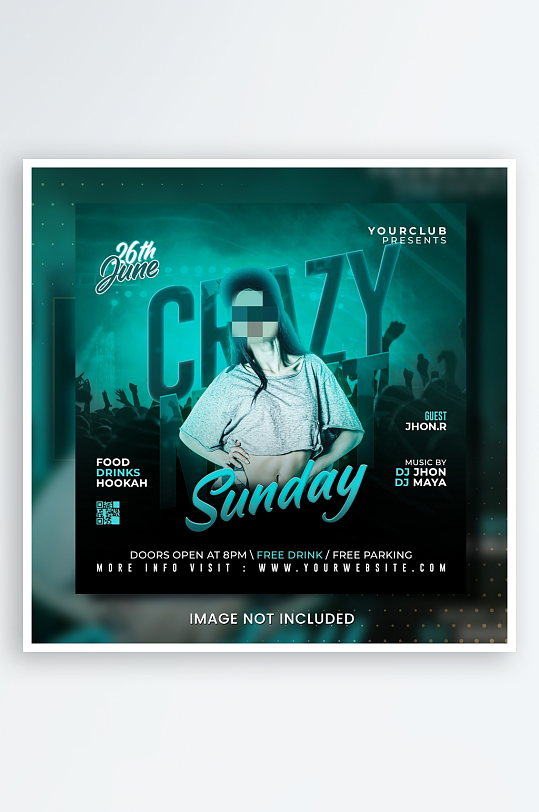 夜店派对PSD分层设计素材-众图网