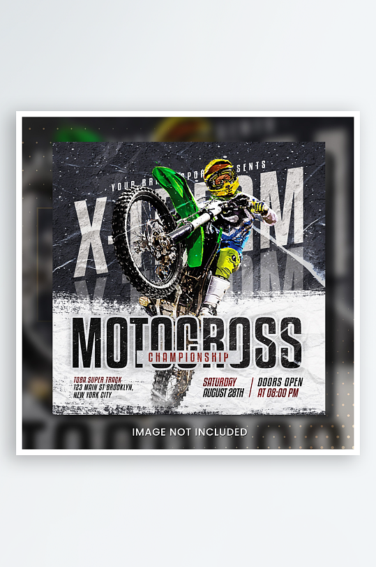 摩托车PSD分层设计素材-众图网