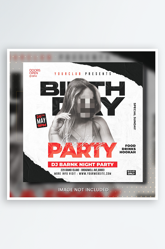 夜店派对PSD分层设计素材-众图网