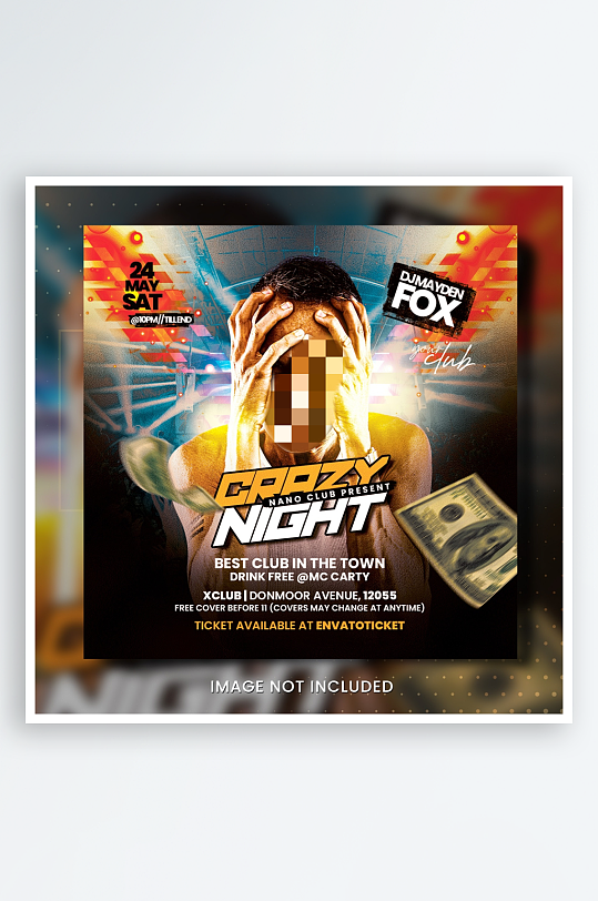 夜店派对PSD分层设计素材-众图网