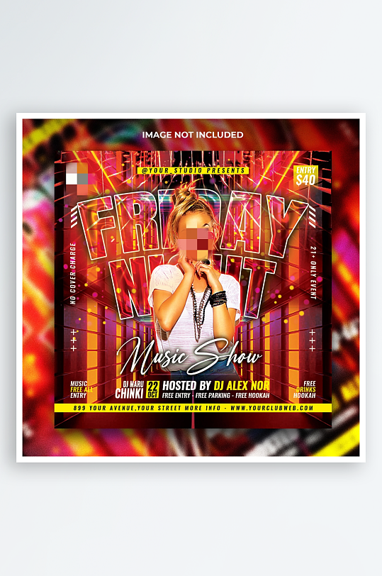 夜店派对PSD分层设计素材-众图网