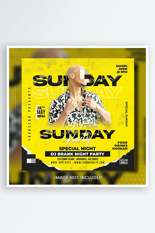 夜店派对PSD分层设计素材-众图网