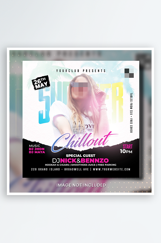 夜店派对PSD分层设计素材-众图网