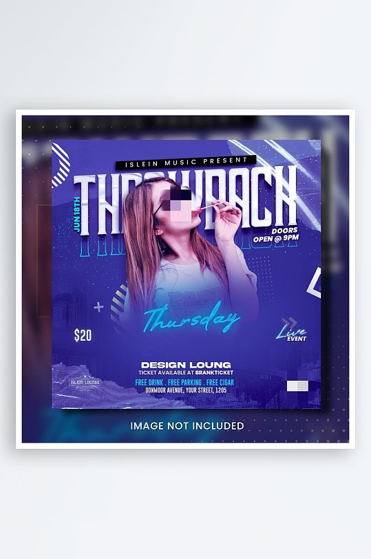 夜店派对PSD分层设计素材-众图网