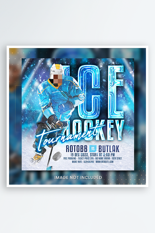 冰球PSD分层设计素材-众图网