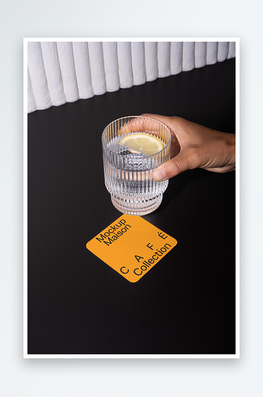 杯垫mockup样机设计素材-众图网