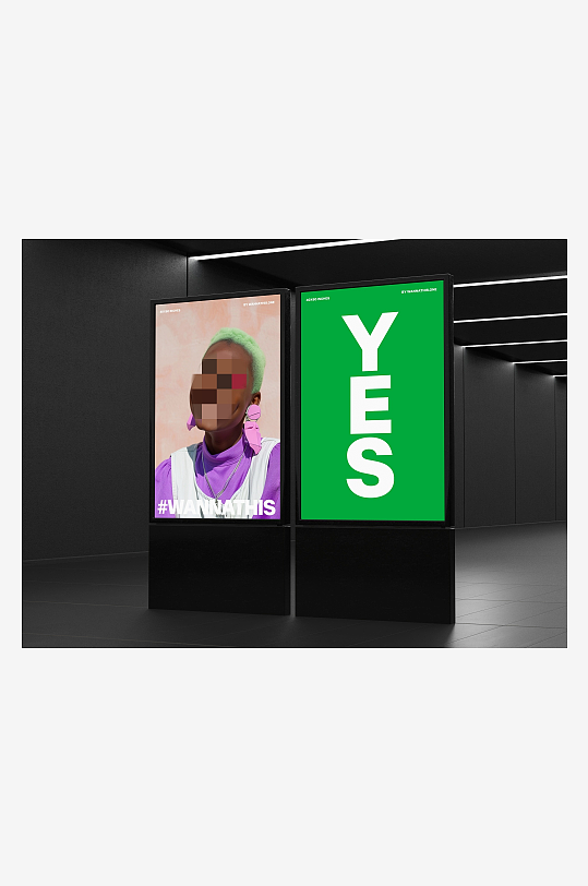 户外广告mockup样机设计素材-众图网